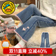 G.DUCKKIDS小黃鴨女童牛仔褲加絨兒童褲子冬季一體絨加厚保暖長(cháng)褲寶寶喇叭褲 藍色 120 尺碼5~6歲【110-120cm】
