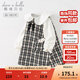 戴維貝拉（DAVE＆BELLA）女童連衣裙小香風(fēng)格子裙兒童公主裙洋氣寶寶裙子秋季2025新款童裙 黑白格【現貨】 90 cm（建議身高80-90cm）
