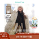 茵曼（INMAN）2025秋冬女裝新款高充絨量白鴨絨連帽毛領(lǐng)羽絨服長(cháng)款外套大衣上衣 暖杏色 M