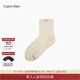 Calvin KleinJeans25秋季新款女士簡(jiǎn)約小標ck休閑舒適中筒襪子禮物L(fēng)S000419 233-米白 均碼