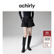 歐時(shí)力OCHIRLY 澳洲羊毛精紡短褲女直筒通勤風(fēng)高智流行早秋新品 黑色 S