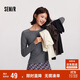 森馬（Semir）長(cháng)袖T恤女吸濕發(fā)熱抗菌緊身內搭2024圓領(lǐng)抓絨套頭衫109724101007