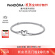 潘多拉（PANDORA）銀色真心手鏈925銀心形鏈扣簡(jiǎn)約情侶款生日禮物送女友
