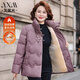 艾宣米（AIXUANMI）媽媽冬裝加絨棉衣防風(fēng)立領(lǐng)棉服外套洋氣中老年人女裝加厚保暖棉襖