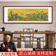 千里江山圖青綠山水畫(huà)辦公室掛畫(huà)中式客廳裝飾畫(huà)書(shū)房茶室背景墻畫(huà) FU115-王希孟-千里江山圖-A款 213cm*73cm【實(shí)木邊框】