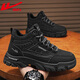 回力馬丁靴男鞋春季百搭休閑運動(dòng)防水防滑耐磨黑色厚底高幫工裝靴 全黑 42