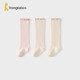 童泰（TONGTAI）嬰兒襪子新生兒寶寶長(cháng)筒襪高筒襪男童女童無(wú)骨寬口襪粉色0-6個(gè)月