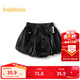 巴拉巴拉童裝兒童短褲女童2025夏裝新款小童甜美燈籠褲時(shí)尚洋氣 黑色90001 100
