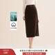 香影燈芯絨半身裙女中長(cháng)2025秋冬季新款開(kāi)叉高腰復古美拉德風(fēng)裙子 咖啡 S