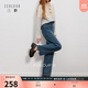 三彩2025冬季新款高腰牛仔褲休閑褲一體絨磨毛直筒褲九分褲M(mǎn) 晴空藍預售[付款15天內]發(fā) XL 170/76A 170/76A