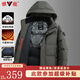 雅鹿羽絨服男2025冬季新款石墨烯保暖商務(wù)休閑爸爸裝加厚可脫卸帽外套 灰綠色【石墨烯+可脫卸連帽】 XL (180) 【建議130-150斤】