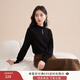 香影【抗起球科技羊毛衫】2025新款慵懶風(fēng)松弛感半高領(lǐng)毛衣女秋冬 黑色 L