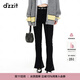 DZZIT地素春夏季高街潮流微喇設(shè)計(jì)牛仔打底褲女設(shè)計(jì)感 黑色 S