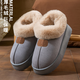 桂岐2025新款全包跟棉鞋男款冬季雪地靴外穿防滑加絨加厚棉拖鞋家居鞋 灰色 40 40-41【偏小一碼】