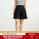 獨束大碼女裝長(cháng)短款2025春新款高腰半身裙腰封收腹百搭顯瘦A字裙 赫本黑（短裙） 2XL (尺碼：4)