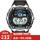 卡西歐（CASIO） 卡西歐(CASIO)運動(dòng)手表 學(xué)生男表 戶(hù)外防水男表數顯表 黑盤(pán)橡膠帶AE-2000W-1A