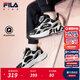 FILA 斐樂(lè )兒童童鞋跑步鞋2025年冬季新款男女小童旋鈕扣運動(dòng)鞋子 黑/太空銀-BS 32