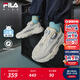FILA斐樂(lè )火星鞋兒童跑步鞋2025年夏季新款運動(dòng)鞋男女小童復古跑鞋 奶白/日巖灰-GG 32 內長(cháng)20.0cm
