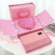靚魅姿圍巾禮盒新款生日禮物送女朋友女生老婆儀式感實(shí)用浪漫玫瑰禮物 玫瑰禮盒+粉色圍巾+手提袋