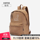 KANGOL正品書(shū)包新款燈芯絨拉鏈旅行雙肩包大容量休閑簡(jiǎn)約男女電腦背包 咖色