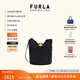 芙拉（FURLA）【同價(jià)11.11】SFERA SOFT牛皮迷你女士時(shí)尚休閑單肩斜挎包水桶包 黑色