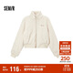 森馬（Semir）外套女短款顯高小個(gè)子溫柔氣質(zhì)2024冬季立領(lǐng)毛絨夾克109724108006