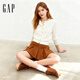 GAP女裝2025秋季新款純棉圓領(lǐng)針織衫基礎款開(kāi)衫毛衣美版 白色 S 美碼  M亞洲碼165/88A