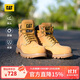 CAT【鋼頭款】卡特秋冬男士經(jīng)典黃靴牛皮幫面耐磨工裝靴大黃靴