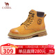 駱駝（CAMEL）【山澤】大黃靴男馬丁靴男休閑工裝靴 L14W307636R 土黃(加絨) 44