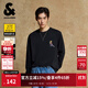 杰克·瓊斯（JACK&JONES）25年男裝秋季BSQ聯(lián)名長(cháng)袖T恤男個(gè)性寬松休閑重磅純棉圓領(lǐng)打底衫 E40黑色 常規 M （175）