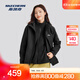 斯凱奇（Skechers）魔方系列丨戶(hù)外沖鋒衣男女同款三合一防風(fēng)防水登山服外套搖粒絨衣 女款-松煙黑/0018 內膽偏小，建議拍大一碼 L