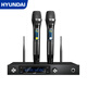 HYUNDAI無(wú)線(xiàn)話(huà)筒 一拖二U段無(wú)線(xiàn)麥克風(fēng)專(zhuān)業(yè)教學(xué)專(zhuān)用演出麥克風(fēng)家庭卡拉OK家用K歌會(huì )議舞臺主持KTV專(zhuān)業(yè)話(huà)筒