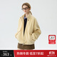 范思藍恩溫柔韓版廓形立領(lǐng)夾克外套女2024秋冬新款加厚外套14714 米黃色 S