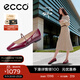 愛(ài)步（ECCO）芭蕾舞鞋女 25年新款時(shí)尚瑪麗珍方頭低跟淺口單鞋 舞悅234333 暗寶石紅23433361291 (牛皮革) 35