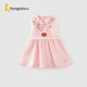 童泰（TONGTAI）女寶寶背心裙冬季女童立領(lǐng)連衣裙女孩純棉內里國風(fēng)裙子粉色120cm