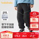 巴拉巴拉童裝男童褲子秋冬女童中大童運動(dòng)褲兒童長(cháng)褲防風(fēng) 黑色90001 120 cm