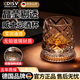 KDISV德國威士忌杯同款水晶底旋轉威士忌杯高顏值家用精致不倒翁解壓杯 【1杯裝】鉆紋轉轉杯+玻璃底座270ml