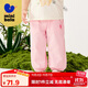 迷你巴拉女童5A抑菌褲子夏裝透氣彈力棉感輕薄寬松錐形褲長(cháng)褲