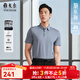 雅戈爾（YOUNGOR）短袖POLO男翻領(lǐng)可機洗桑蠶絲混紡面料柔軟舒適商務(wù)配搭2025新品 灰藍VSZS513118HFA L （推薦135-150斤）
