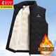 啄木鳥(niǎo)秋冬羽絨棉服男加厚保暖男士背心棉馬甲男款潮流寬松短款坎肩外套 MJ696lg黑色 XL （建議110-125斤）