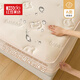 紅豆家紡夾棉水洗棉床笠1.8米x2米家用防水隔臟床墊保護套床單床罩三件套 小熊仔-奶酪咖【透氣不悶熱】 180x200cm【床笠單件】