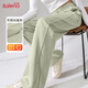 班尼路（Baleno）時(shí)尚拼接直筒褲女2025春秋季新款高腰垂感藏肉舒適百搭休閑長(cháng)褲