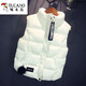 啄木鳥(niǎo)2026新款棉馬甲女春秋韓版羽絨棉服背心外搭馬夾秋冬外套冬天馬甲 白色 S