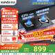 迅達（XUNDA）燃氣灶液化氣灶家用 煤氣灶雙灶具嵌入式臺式兩用4.6KW旋流火灶一級能效 M1-液化氣