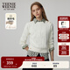 Teenie Weenie小熊冬裝綿羊毛氣質(zhì)立體絞花毛衣提花針織衫女士 象牙白 S 160