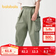 巴拉巴拉童裝兒童褲子男童長(cháng)褲女童夏裝薄款2025新款速干工裝褲潮 土灰綠40983 130