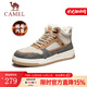 駱駝（CAMEL）官方店會(huì )員 秋冬季男鞋高幫板鞋子保暖加絨棉鞋 GE122W7691M 沙灰(絨毛) 42