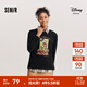 森馬[商場同款]迪士尼米奇家族合作系列長袖T恤女2025春新款上衣 黑色90001 XL