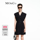MO&Co.連衣裙夏工裝闊肩收腰壓褶大裙擺(附本布腰帶)摩安珂 黑色 S 160