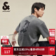 杰克·瓊斯（JACK&JONES）男裝復古簡(jiǎn)約舒適基礎百搭哥特字母飛鳥(niǎo)寬松圓領(lǐng)短袖T恤男 石雕灰E05 2XL (190)